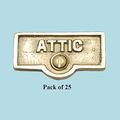 25 Switch Plate Tags Attic Name Signs Labels Lacquered Brass Renovators Supply 
