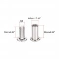 Uxcell Screw Post Fit For 5 16 8mm Hole Dia Male M6x12mm Belt Buckle Binding Bolts Leather Fastener Carbon Steel 10 Sets