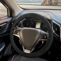X Autohaux Universal 15 Anti Slip Steering Wheel Cover Elastic Stretch Mesh Cloth Accessory For Car Black