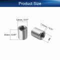 Yinpecly 5pcs M8x15mm Round Connector Nuts 304 Stainless Steel Threaded Sleeve Rod Bar Stud Tube For Camera Pan Lamp Bracket