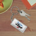 Graphics More Rectangle Ford 1970 Mustang Keychain In Chrome Plated Metal