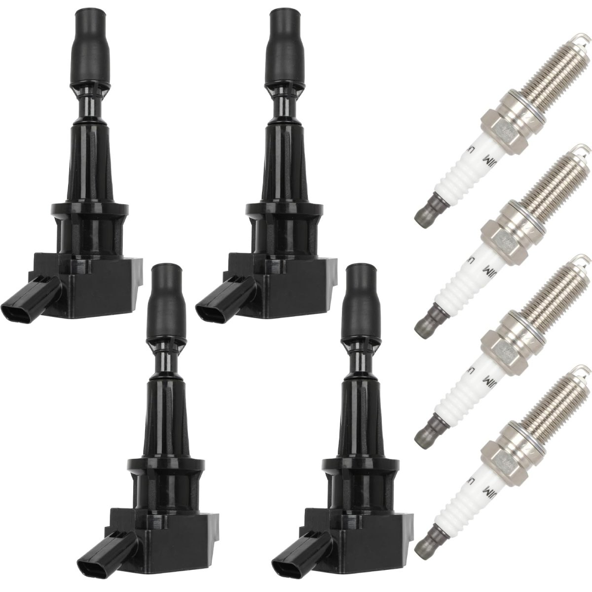 Set Of 4 Ignition Coils With Iridium Spark Plugs Packs 4-pins Fits For 2017-2022 Hyundai Ioniq 6l L4 Kia Niro 1 Coil Pack