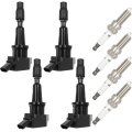 Set Of 4 Ignition Coils With Iridium Spark Plugs Packs 4-pins Fits For 2017-2022 Hyundai Ioniq 6l L4 Kia Niro 1 Coil Pack