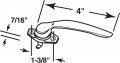 Prime-line H 3607 Project-in Locking Handle Right Hand 7 16 In Hook Heavy White Bronze Single Pack