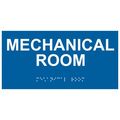 Compliancesigns Acrylic Ada Braille Room Name Sign 8 X 4 In Blue 
