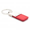 Au-tomotive Gold Inc Officially Licensed Red Duo Leather Chrome Key Fob For Ford Focus