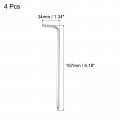 Uxcell 3 16 Ball End Hex Key Wrench L Shaped Long Arm Cr-v Repairing Tool Sae 4 Pcs