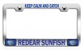 Keep Calm And Catch Redear Sunfish Fishing Chrome Metal License Plate Frame Tag Holder A82 