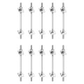10pcs M3x100mm 304 Stainless Steel Double End Threaded Stud Screw Bolt With Nuts Square Flat Washers Spring For House 