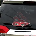 Wipertags Ninja Masks Attach To Rear Wipers 4 Colors Available Detachable And Interchangeable  Red 