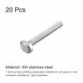 Uxcell T-slot Bolts 20pcs M5x40mm Slot Drop-in Stud Sliding 304 Stainless Steel Shape Screws For T Track