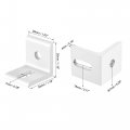 Uxcell Inside Corner Brace Angle Bracket Fastener L Shape 30mmx30mmx26mm For 3030 Series Aluminum Extrusion Profile 8pcs