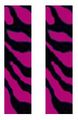 Dark Hot Pink Zebra Tiger Animal Print Front Rear Seat Carpet Floor Mats W Car Truck Suv Universal-fit Bucket Covers Steering