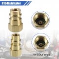 1 Set R1234yf High Low Pressure Side Quick Connector Adapter Adjustable Kit Gauge Hose