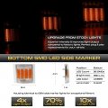 Sequential Turn Signal Vipmotoz Full Led 4pc Amber Corner Side Marker Lights Compatible With 1994-1999 Chevy Suburban Tahoe