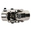 Single Chrome Steering U Joint Shaft 3 4 In Round To Dd 83mm Universal Coupling Steel Automotive Coupler 35 Degrees Angle