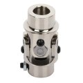 Single Chrome Steering U Joint Shaft 3 4 In Round To Dd 83mm Universal Coupling Steel Automotive Coupler 35 Degrees Angle 