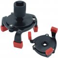 Universal Adjustable 3 Jaw Oil Filter Wrench Remover Tool Carbon Steel Car With 1 2 In Adapter And 8 Square Drive Socket Black