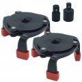 Universal Adjustable 3 Jaw Oil Filter Wrench Remover Tool Carbon Steel Car With 1 2 In Adapter And 8 Square Drive Socket Black 