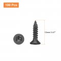 Uxcell 100pcs Flat Head Torx Screws M3 X 12mm 304 Stainless Steel Countersunk Self Tapping Anti-theft Wood Tamper Resistant Fit
