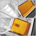 Compatible With Ford Super Duty Pair Of Chrome Housing Amber Corner Headlight Red Led 3rd Brake Light W O Cargo