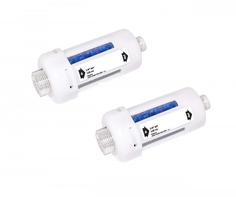 Compressed Air In-line Desiccant Filter Dryer For Spray Gun Or Pneumatic Tools Dfd-10 Pack Of 2