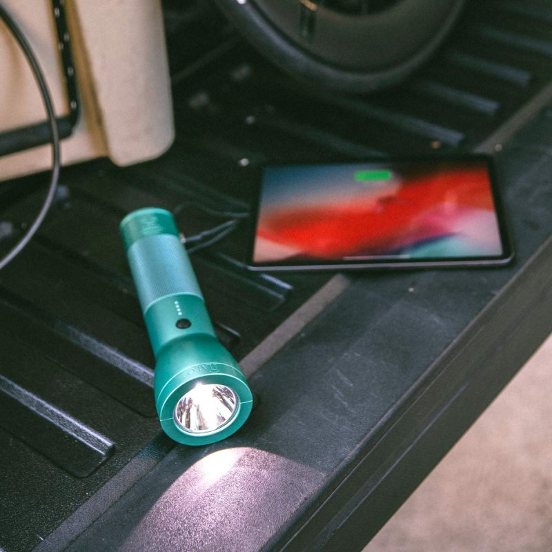 Halo Bolt Flashlight Rechargeable Lithium With Car Jump Starter And Phone Charger Led Usb Port To Devices Portable Black