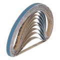10pcs 3 8 X 21 Sanding Belts 80 Grits Zirconia Abrasive Belt Sander Paper Papers For Metal Alloy Wood Grinding Polishing Blue