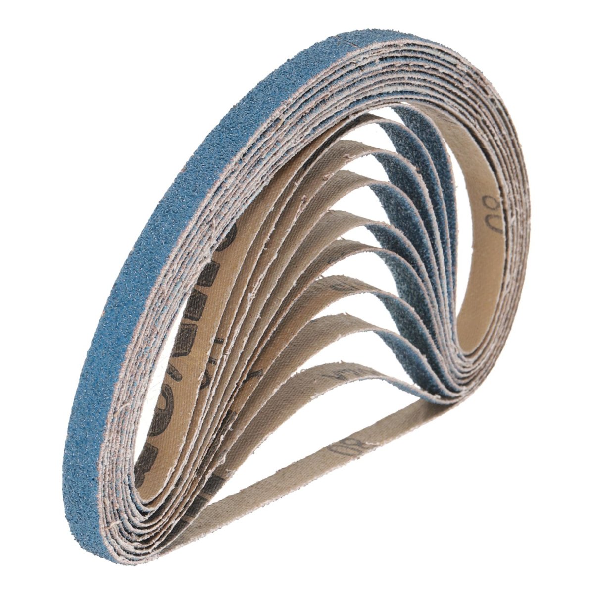 10pcs 3 8 X 21 Sanding Belts 80 Grits Zirconia Abrasive Belt Sander Paper Papers For Metal Alloy Wood Grinding Polishing Blue