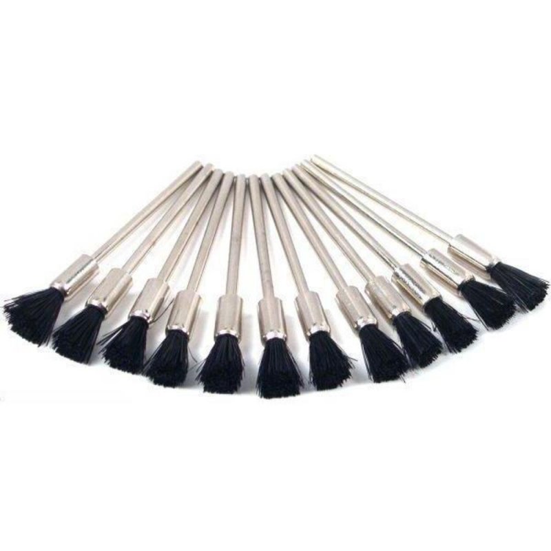Bristle Stiff Nylon End Polishing Brushes Jewelers Tool Kit 72 Pcs