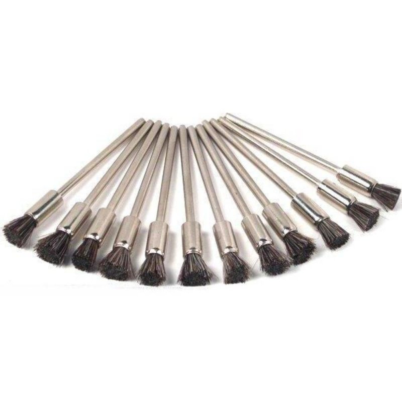 Bristle Stiff Nylon End Polishing Brushes Jewelers Tool Kit 72 Pcs