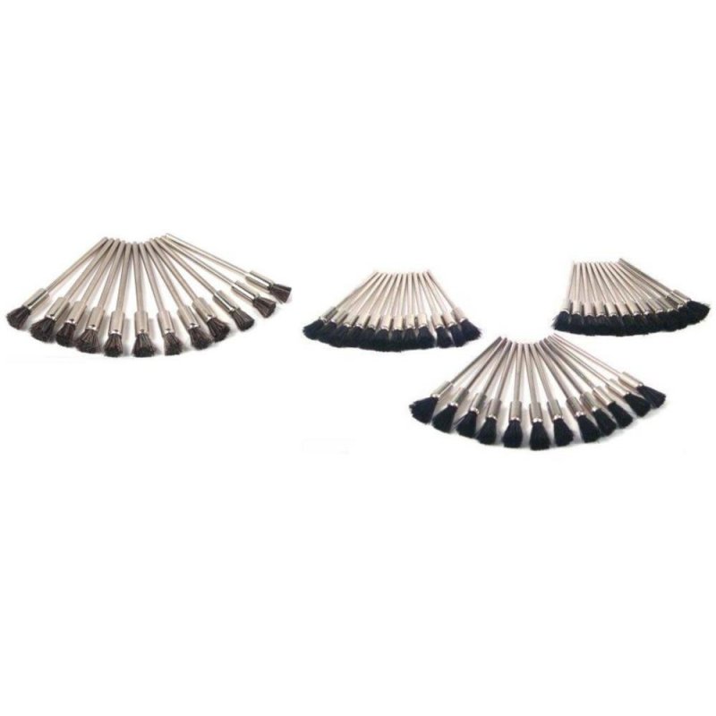 Bristle Stiff Nylon End Polishing Brushes Jewelers Tool Kit 72 Pcs
