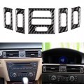 Nvcnx Real Premium Carbon Fiber Car Center Console Air Ac Conditioner Vent Cover Interior Trim Compatible With Bmw E90 E92 E93