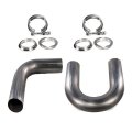 Squirrelly 2 5 Od 304 Stainless 90 180 Degree Mandrel Bend Pipe V-band Clamp 
