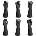 Enpoint Safety Work Gloves For Men 3 Pairs Chemical Resistant Elbow Length Heavy Duty Rubber Industrial Glove Cleaning Aquarium 