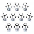Porotmotor Motorcycle Race Fasteners Quick Release D-ring 1 4 Turn Clip Style Type C 17mm Dark Black 10 Pack 