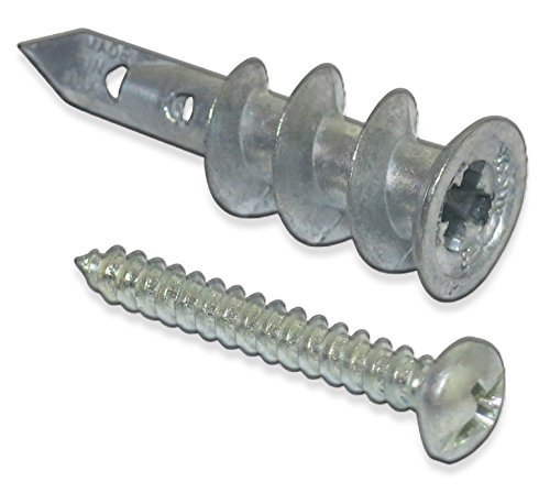 1-zinc-self-drilling-drywall-anchors-with-screws-kit-100-pieces-all-together