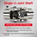 Universal Steering U Joint Shaft Coupling 3 4 In Round By Dd Chrome Steel Automotive Coupler 83mm
