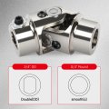 Universal Steering U Joint Shaft Coupling 3 4 In Round By Dd Chrome Steel Automotive Coupler 83mm