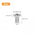 Uxcell M6x12mm Oval Head Phillips Machine Screws 50pcs 304 Stainless Steel Slightly Raised Countersunk