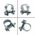 30pack 13-15mm Zinc Plated Fuel Injection Hose Clamps Assortment Kit Adjustable Pipe Clip Tube For Automotive Agriculture 5 16 