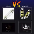 Wljh 10pcs 36mm Festoon Led 3030 Chipsets De3425 3021 6418 Canbus Blub For Car Interior Dome Reading Map License Plate Door