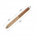 Uxcell M10 Hanger Bolts Length 3-7 8 98mm Double Headed Self-tapping Screw 10mm Wood Joint Furniture Legs 10pcs