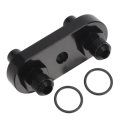 Foruly Premium 6an Transmission Cooler Adapter Plate Cnc-machined For Gm 6l80e 6l90e 8l90e Corrosion-resistant Black Finish 