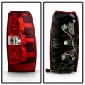 Acanii For 2007-2013 Chevy Avalanche Truck Factory Oe Style Red Clear Tail Lights Brake Lamps Replacement Left Right