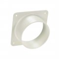 Uxcell 4inch Duct Connector Flange Abs Plastic Air Outlet Inlet Hose Pipe Adaptor For Ventilation Equipment 2pcs