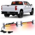 Xridonsen 2x 10 7 Inch Amber Red Emergency Lights 24 Led Warning Flashing Safety Dash Side Window Front Rear Windshield Strobe 