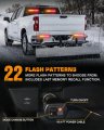 Xridonsen 2x 10 7 Inch Amber Red Emergency Lights 24 Led Warning Flashing Safety Dash Side Window Front Rear Windshield Strobe