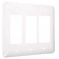 Taymac Wrw-rrr Maxi Princess Metallic Wallplate With Three Decorator Rocker Gang White Smooth 