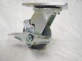 4 X 2 Swivel Caster With Brake Thermoplastic Rubber Wheel 300 Lbs Each 